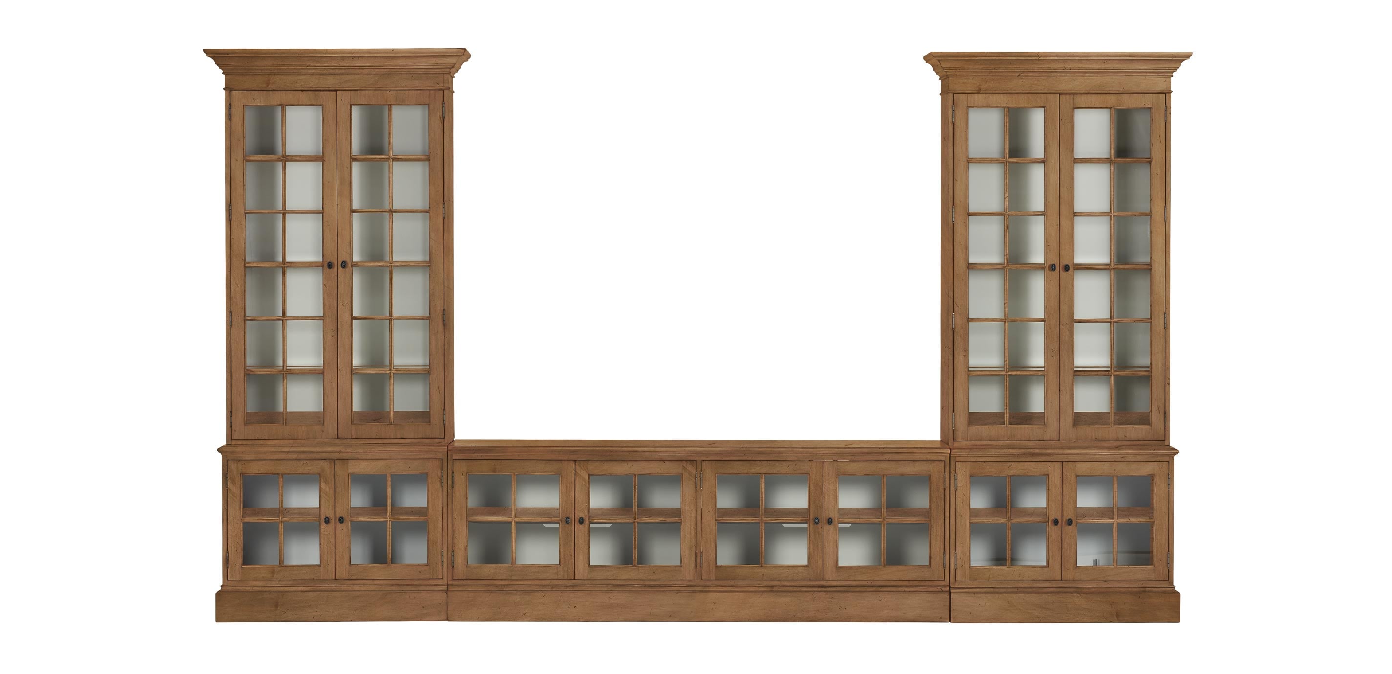 Large Villa Media Center with Glass Upper Doors | Ethan Allen