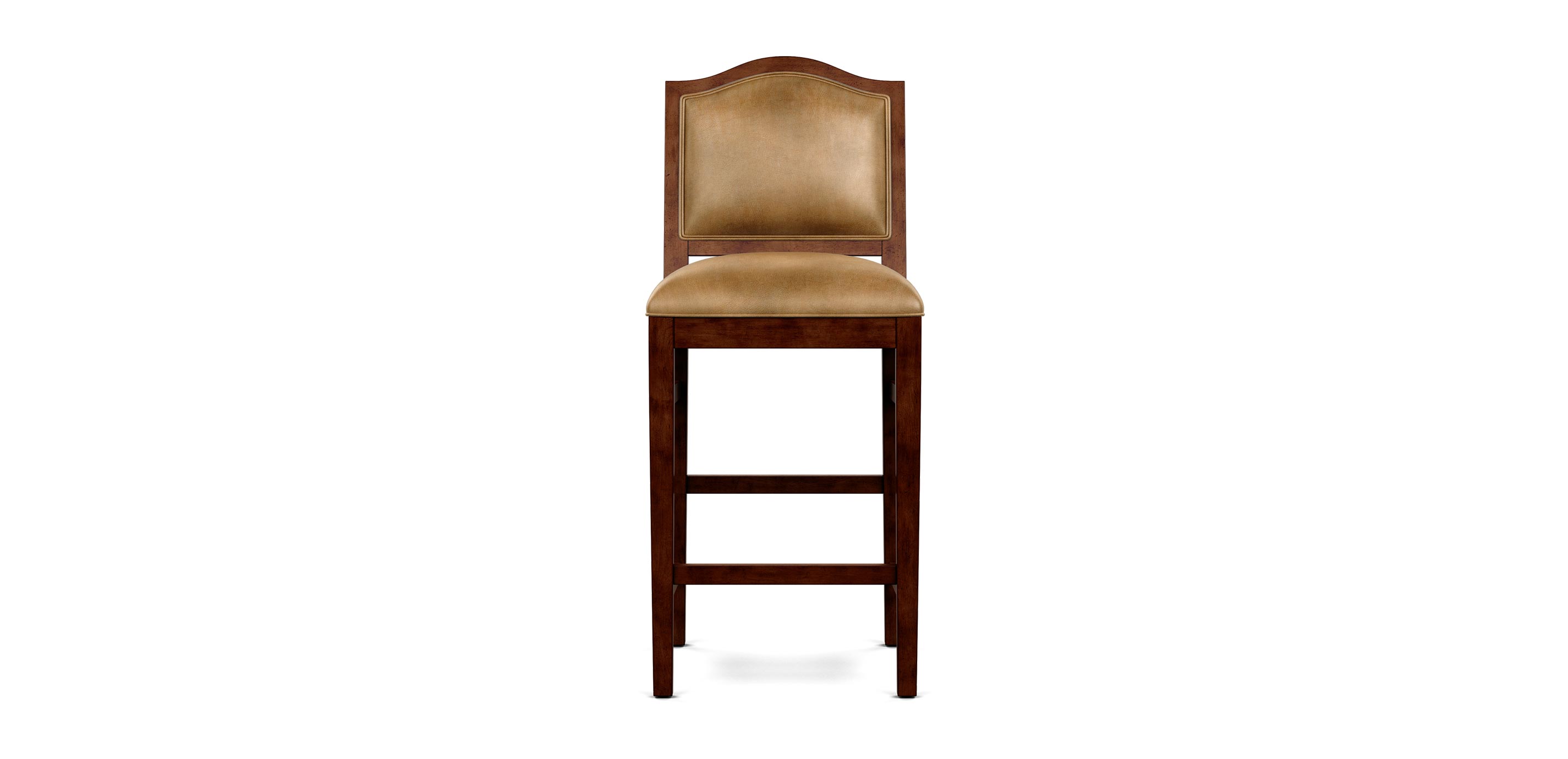 Hayden Leather Barstool Tapered Leg Barstool Ethan Allen