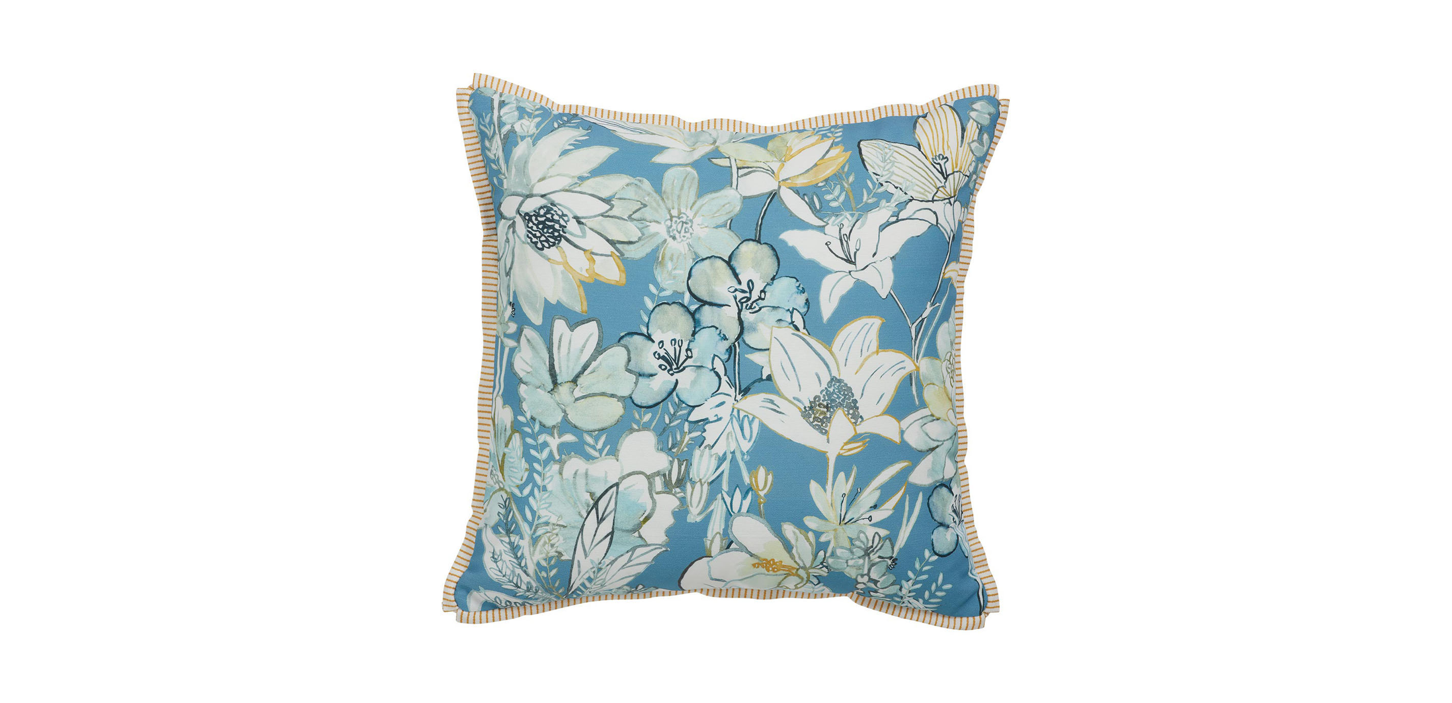 Oasis Painted Floral Pillow Floral Pillow Ethan Allen
