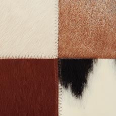 Multi swatch Cowhide Patchwork Pillow