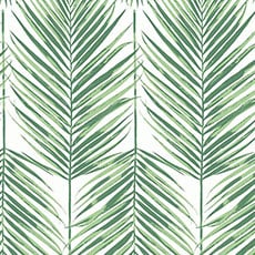 Green/White swatch Beach Days Wallpaper