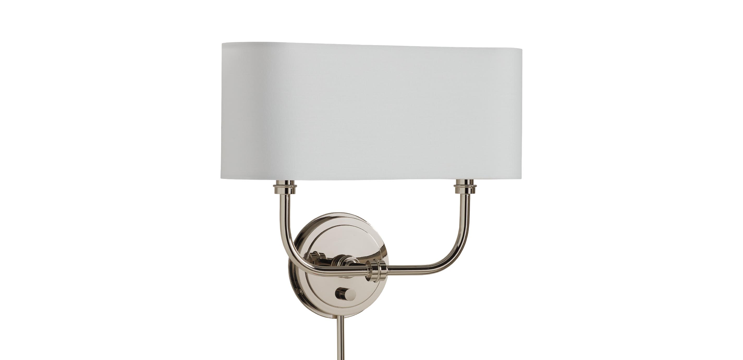 Zara Shaded Wall Sconce | Oblong Wall Light | Ethan Allen