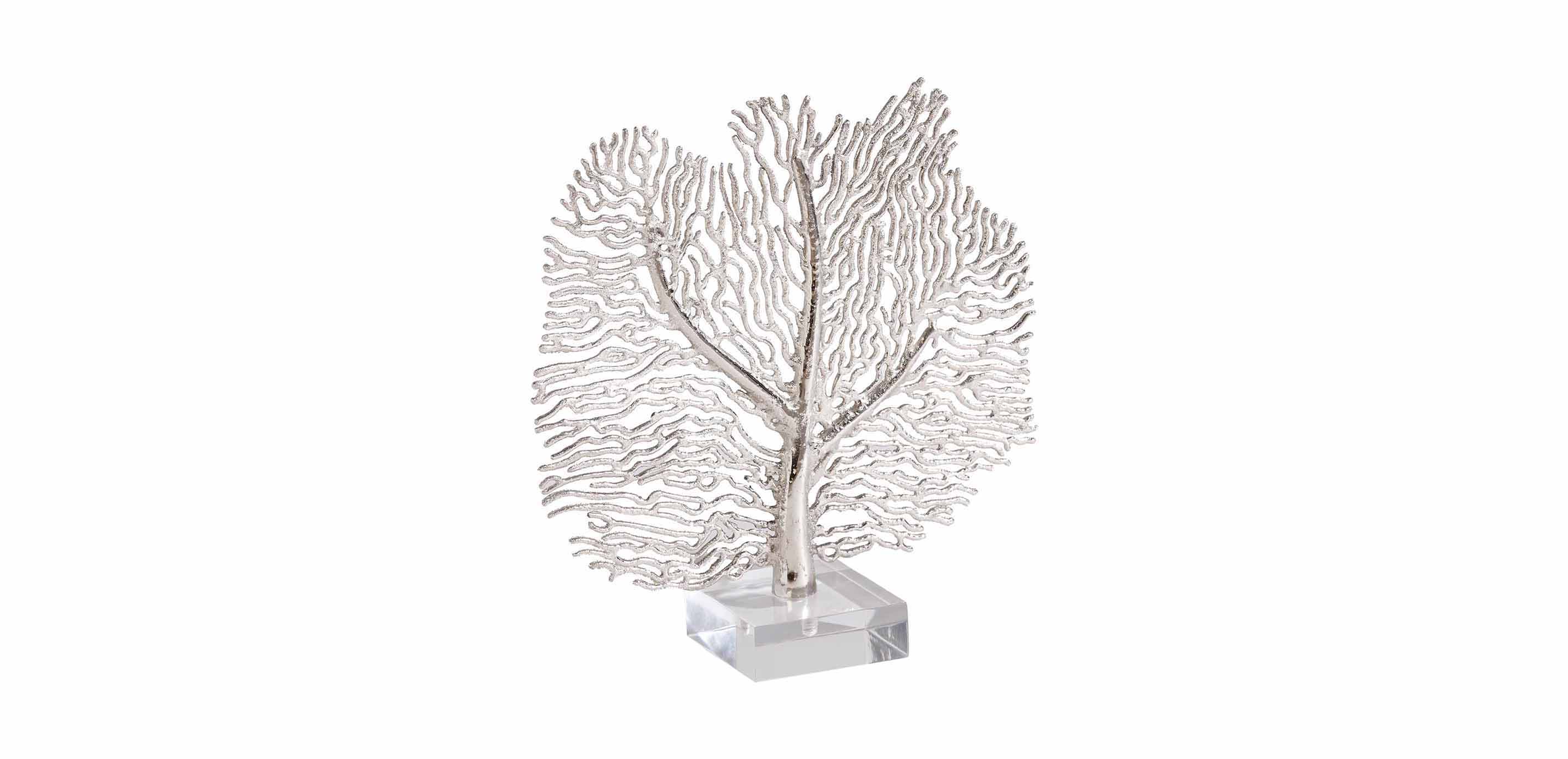 Silver Coral Sculpture Decorative Objects Ethan Allen