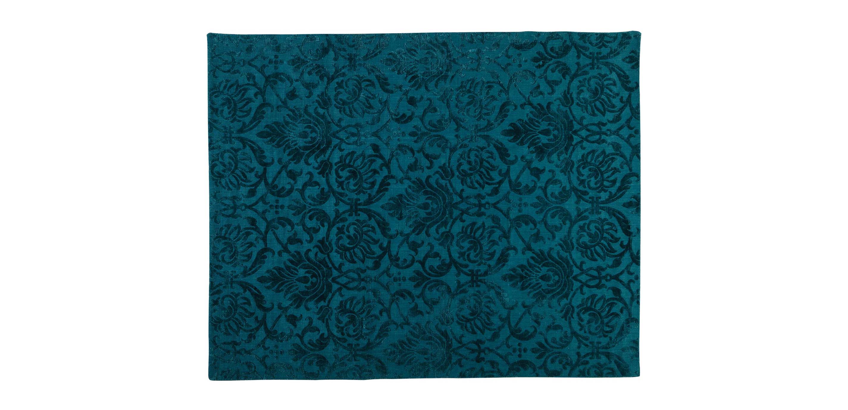 Jacquard Damask Rug, Turquoise Damask & Floral Rugs Ethan Allen