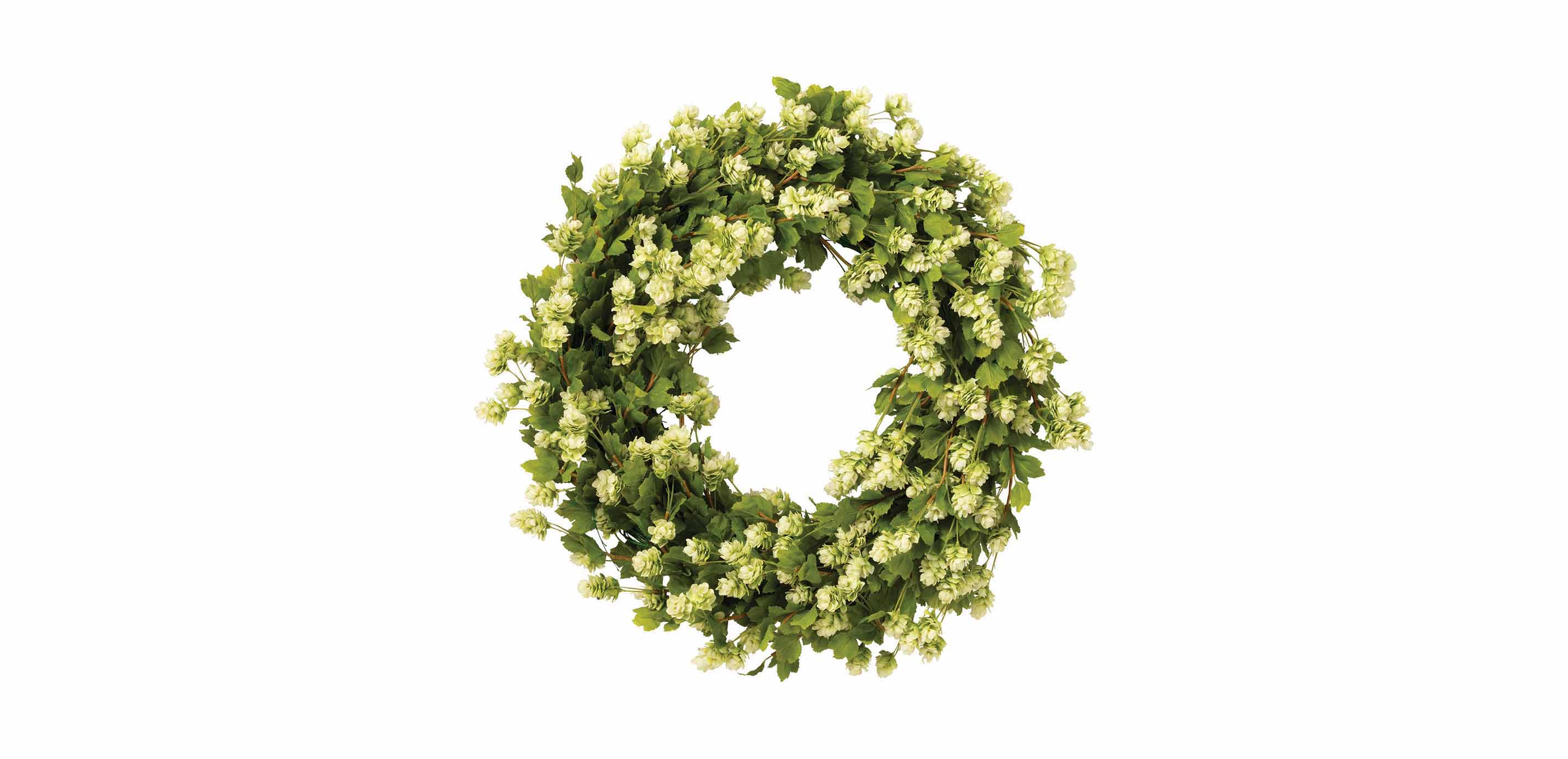 30" Hop Wreath | Faux Green Hops Wreath | Ethan Allen