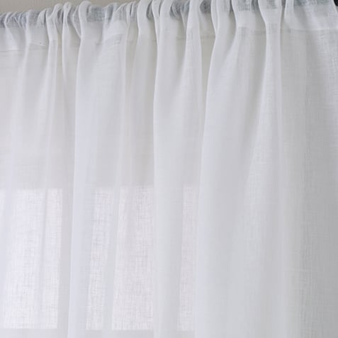 White Linen Sheer Fabric by the Yard | | large White Linen Sheer Fabric by the Yard , , large