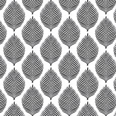Black/White swatch Jaipur Block-Print Wallpaper
