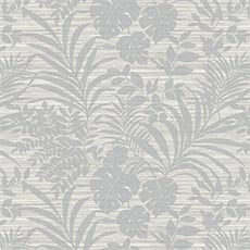 Gray swatch Zora Floral Textured Wallpaper