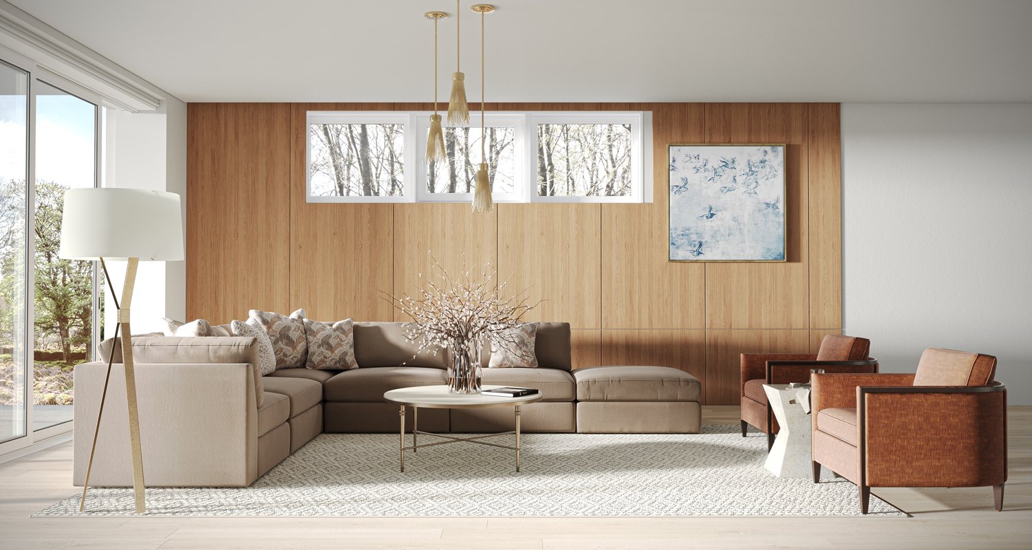 Modern Meets Midcentury Living Room Main Image
