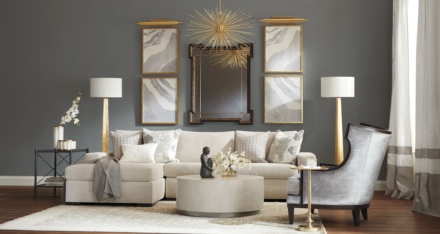Stormy & Sophisticated Living Room Main Image
