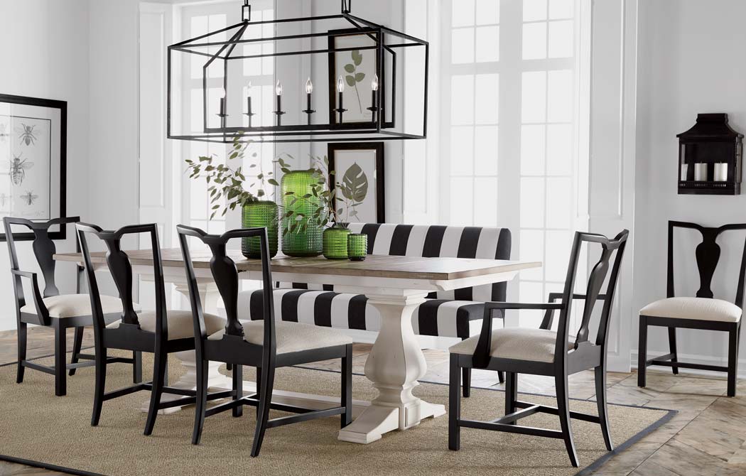 Back To Black And White Dining Room Ethan Allen