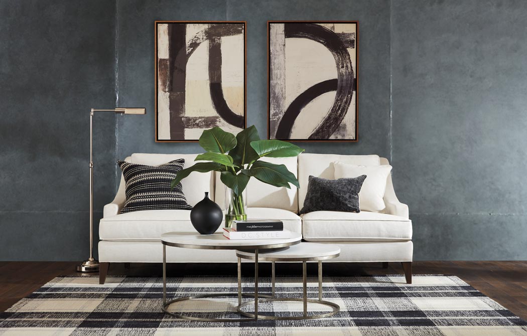 Chic in Charcoal Living Room Design Ideas Ethan Allen
