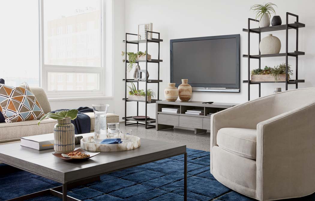 TV Room With A Modern Vibe Media Room Ideas Ethan Allen