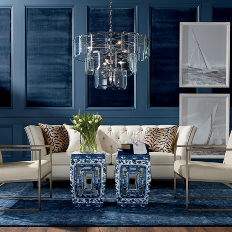 Rhapsody in Blue Living Room Tile
