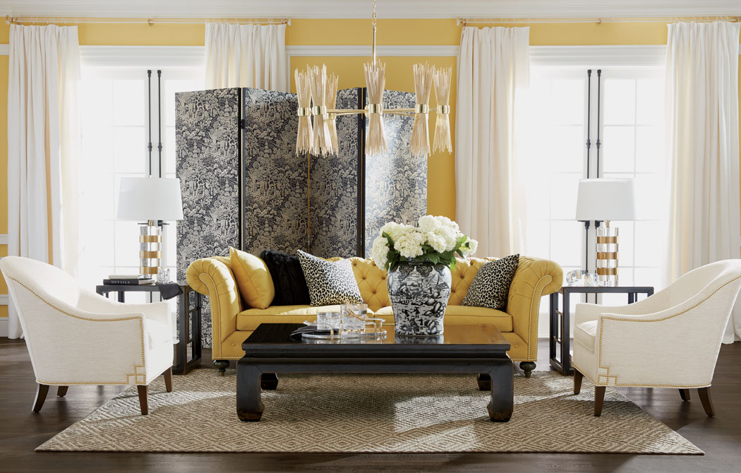 Yellow & Black Beauty Living Room Main Image