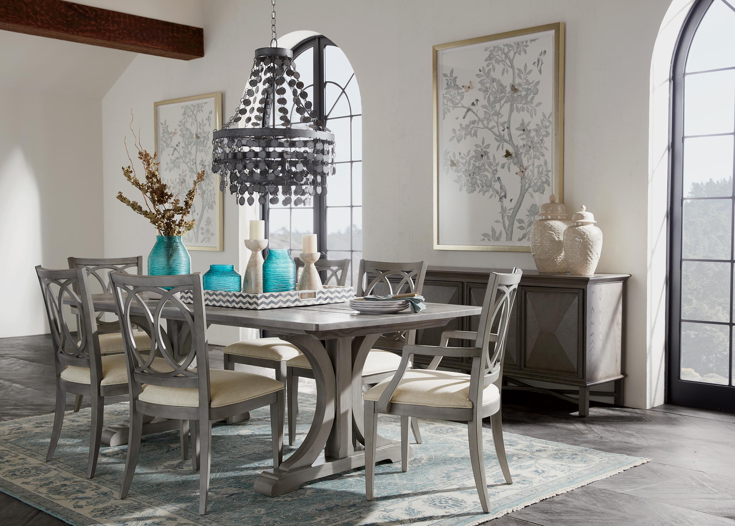 Glitter and Be Gray dining room Main Image