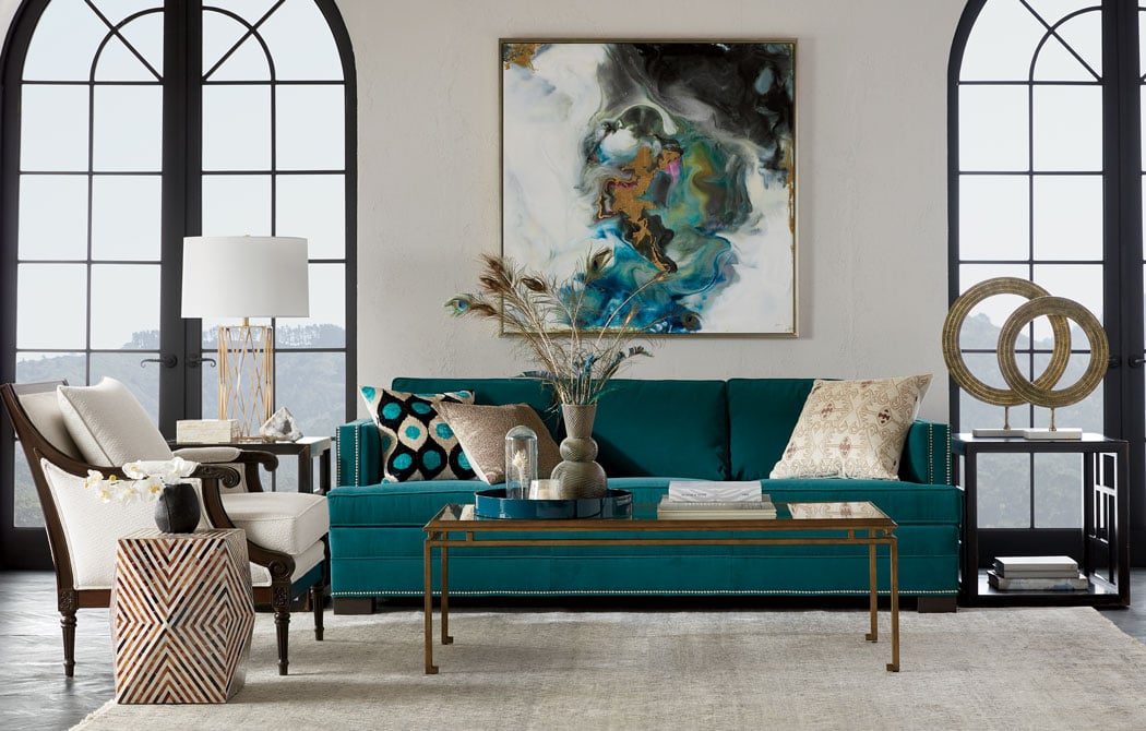 This Living Room Is The Real Teal Main Image
