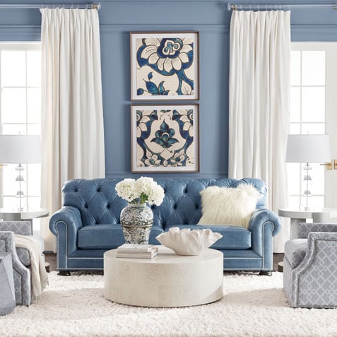 Blue Crystal Living Room Tile