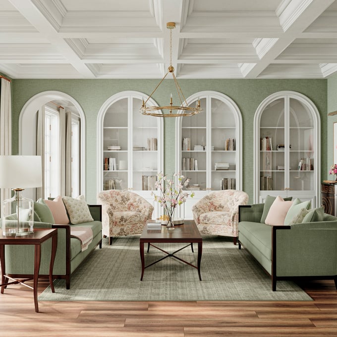 Posh & Peaceful Living Room 